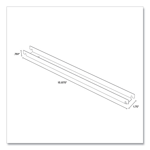 Two Row Hangrails for Alera 30" and 36" Wide Lateral Files, Aluminum, 4/Pack (ALEHLF3036)