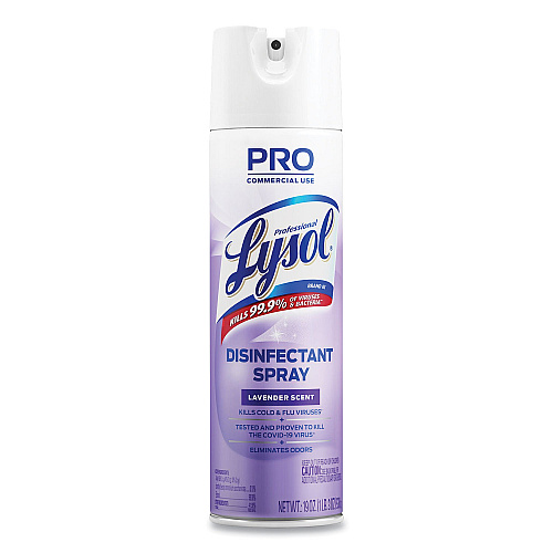 Lysol&reg; Pro Disinfectant Spray, Lavender, 19 oz., 12 Cans (89097CT)