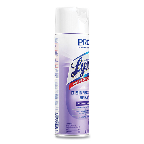 Lysol&reg; Pro Disinfectant Spray, Lavender, 19 oz., 12 Cans (89097CT)