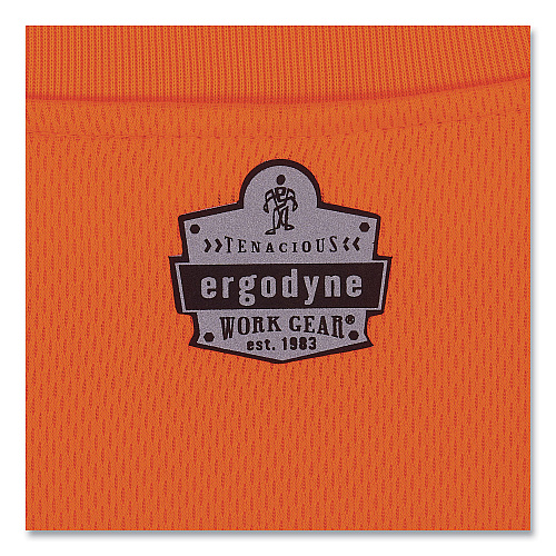 ergodyne GloWear 8091 Non-Certified Hi-Vis Long Sleeve Shirt, Small, Orange (21592)