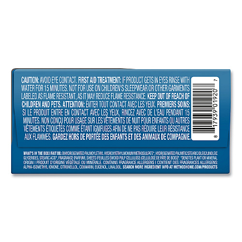 Method Dryer Sheets, Fresh Air, 80/Box, 6 Boxes/Carton (318048)