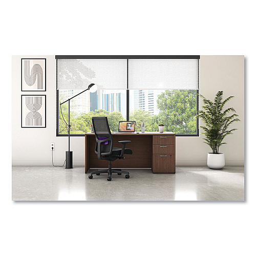 HON Ignition 2.0 4-Way Stretch Mid-Back Mesh Task Chair, Supports Up to 300 lb, 17" to 21" Seat Height, Black (I2M2AMC10IRT)