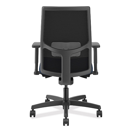 HON Ignition 2.0 4-Way Stretch Mid-Black Mesh Task Chair, Supports Up to 300 lb, 17" to 21" Seat Height, Navy/Black (I2M2BMLA13TK)
