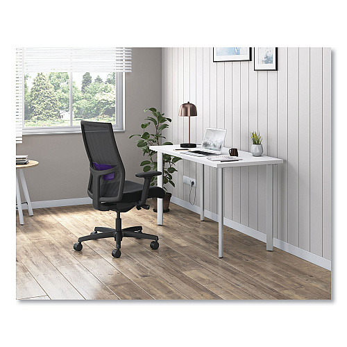 HON Ignition 2.0 4-Way Stretch Mid-Back Mesh Task Chair, Supports Up to 300 lb, 17" to 21" Seat Height, Black (I2M2AMC10IRT)