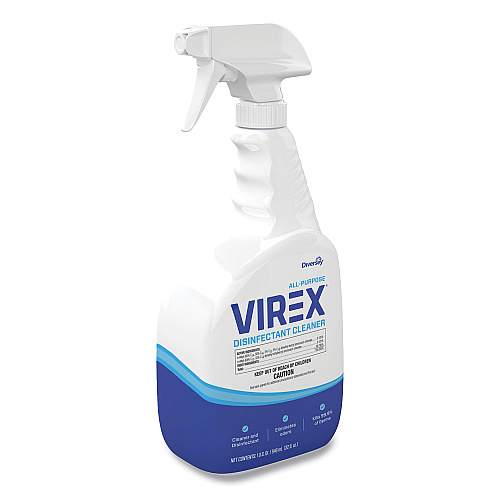 Diversey Virex All-Purpose Disinfectant Cleaner, Citrus Scent, 32 oz Spray Bottle, 8/Carton (CBD540533)