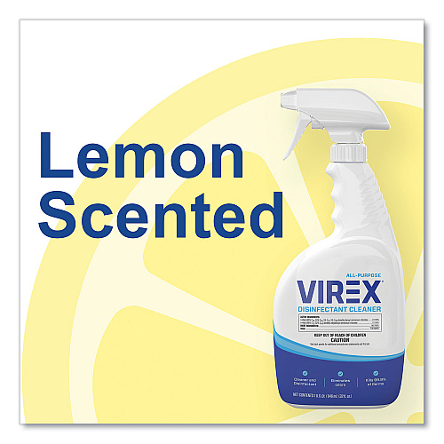 Diversey Virex All-Purpose Disinfectant Cleaner, Citrus Scent, 32 oz Spray Bottle, 8/Carton (CBD540533)