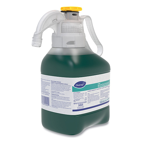 Diversey Crew Restroom Floor and Surface SC Non-Acid Disinfectant Cleaner, Fresh Scent, 1.4 L SmartDose, 2/Carton (101105993)