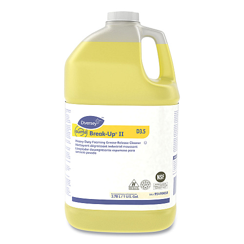 Diversey Suma Break-Up II D3.5 Heavy-Duty Foaming Grease-Release Cleaner, 128 oz Bottle, 4/Carton (95499058)
