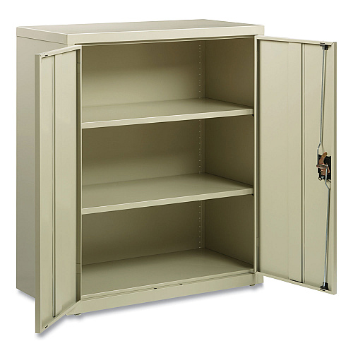 Alera Economy Assembled Storage Cabinets, 3 Shelves, 36" x 18" x 42", Putty (ALEHCM4218PY)