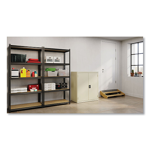 Alera Economy Assembled Storage Cabinets, 3 Shelves, 36" x 18" x 42", Putty (ALEHCM4218PY)