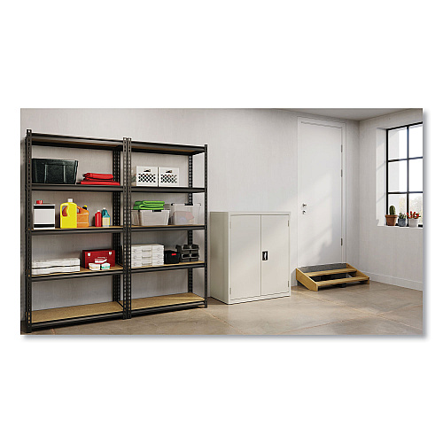 Alera Economy Assembled Storage Cabinets, 3 Shelves, 36" x 18" x 42", Light Gray (ALEHCM4218LG)