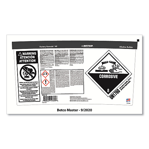 Betco Factory Formula HP Cleaner Degreaser, 5 gal Bucket (1930500)