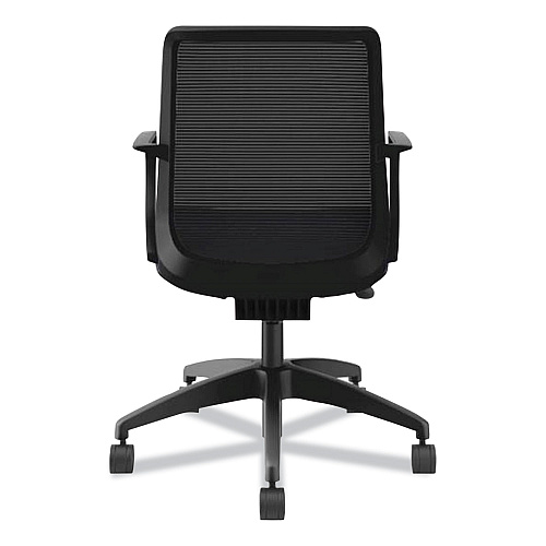 HON Cliq Office Chair, Supports Up to 300 lb, 17" to 22" Seat Height, Navy Seat, Black Back, Black Base (CLQIMAPX13T)
