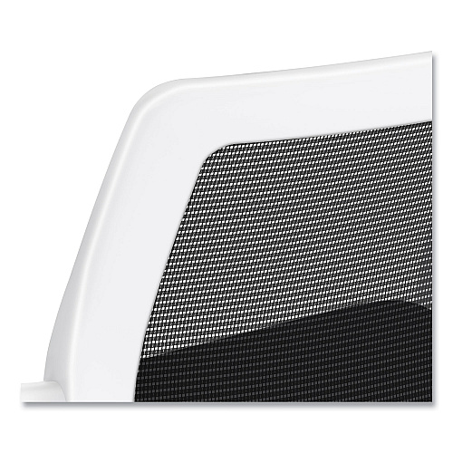 HON Ignition Series Mesh Back Mobile Stacking Chair, Fabric Seat, 25 x 21.75 x 33.5, Black/White (I2S6FHFC10K7)