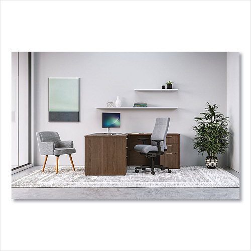 HON Ignition 2.0 Upholstered Mid-Back Task Chair, 17" to 21.25" Seat Height, Basalt Fabric Seat/Back (I2U2AHAX25TK)