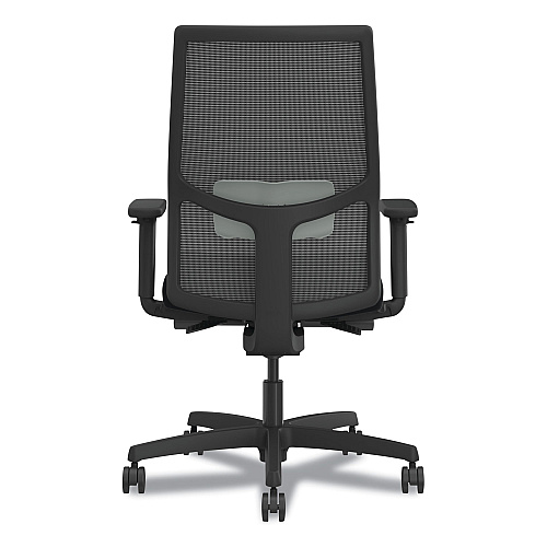 HON Ignition 2.0 4-Way Stretch Mid-Back Mesh Task Chair, Gray Adjustable Lumbar Support, Black (I2MM2AMC10TT)