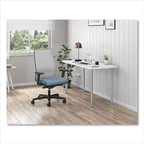 HON Ignition 2.0 4-Way Stretch Mid-Back Task Chair, Black Adjustable Lumbar Support, Carolina Seat, Fog Back, Black Base (I2MM2AFH21BT)