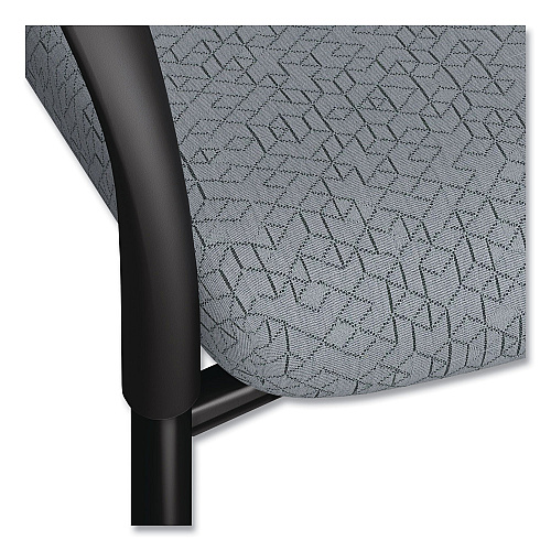 HON Ignition Series Mesh Back Mobile Stacking Chair, Fabric Seat, 25 x 21.75 x 33.5, Basalt/Black (IS6FHIMAPX25)
