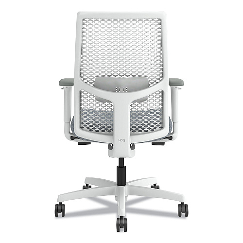 HON Ignition 2.0 Reactiv Mid-Back Task Chair, 17.25" to 21.75" Seat Height, Basalt Fabric Seat, White Back (I2MR2ARA25DX)