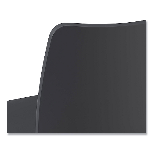 HON Ruck Laminate Chair, Supports Up to 300 lb, 18" Seat Height, Charcoal Seat/Back, Silver Base (RUCK1LSP8)