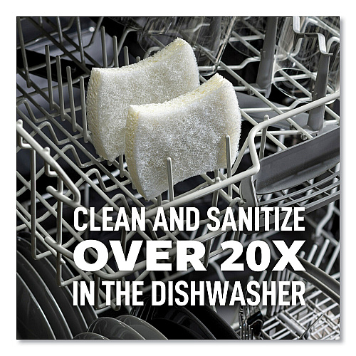 Scotch-Brite Greener Clean Non-Scratch Scrub Sponge, 2.6 x 3.3, 0.7" Thick, White, 3/Pack (97033UG)
