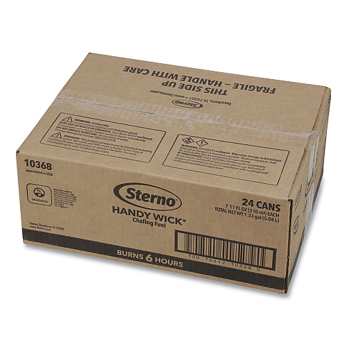 Sterno Handy Wick Chafing Fuel, Methanol, 6 Hour Burn, 7.11 oz Can, 24/Carton (10368)
