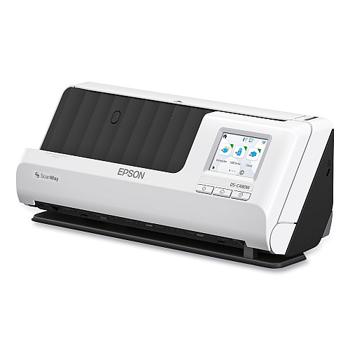 Epson DS-C480W Wireless Color Compact Desktop Document Scanner, 660 dpi Optical Resolution, 20-Sheet Auto Document Feeder (B11B269202)