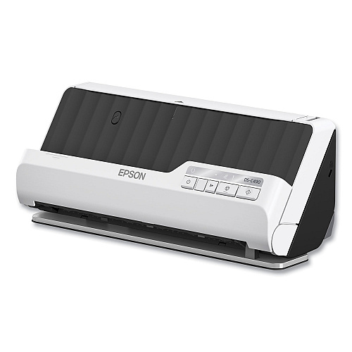 Epson DS-C490 Color Compact Desktop Document Scanner, 660 dpi Optical Resolution, 20-Sheet Auto Document Feeder (B11B271201)