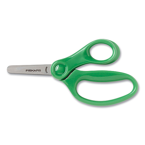 Fiskars Classpack Scissors Caddy, Rounded Tip, 5" Long, 1.6" Cut Length, Straight Assorted Color Handles, 24/Set (1067049)