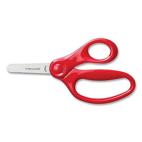 Fiskars Classpack Scissors Caddy, Rounded Tip, 5" Long, 1.6" Cut Length, Straight Assorted Color Handles, 24/Set (1067049)