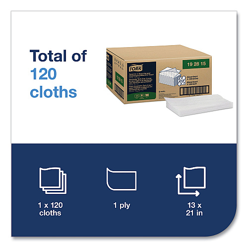 Tork&reg; 2-in-1 Scour and Cleaning Towel, 1-Ply, 1/4 Fold, 120 Towels (192815)