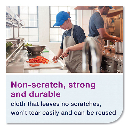 Tork&reg; 2-in-1 Scour and Cleaning Towel, 1-Ply, 1/4 Fold, 120 Towels (192815)