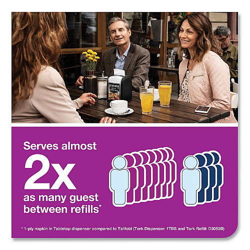 Tork&reg; Xpressnap Fit N4 Starter Pack with 2 Napkin Bundles, Black (800723)