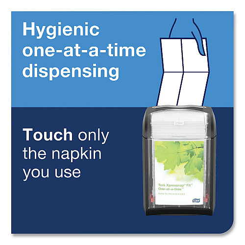 Tork&reg; Xpressnap Fit N4 Starter Pack with 2 Napkin Bundles, Black (800723)