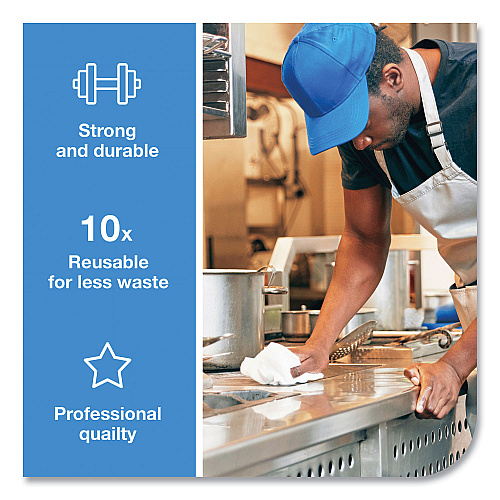 Tork&reg; 2-in-1 Scour and Cleaning Towel, 1-Ply, 1/4 Fold, 120 Towels (192815)