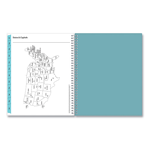 Blue Sky Teacher Dots CYO Cover Weekly/Monthly Lesson Planner, 9 Classes, Multicolor Cover, 11 x 8.5, 12-Month (July-June), 2025-2026 (100330)