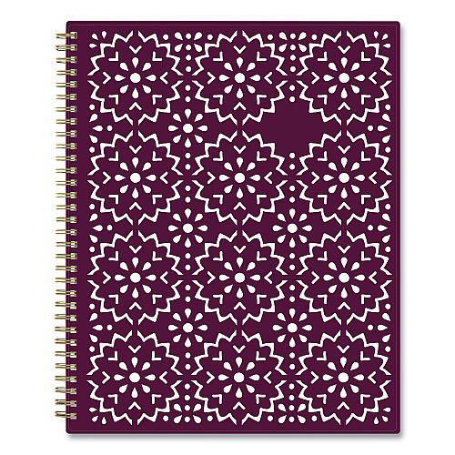 Blue Sky Gili Weekly/Monthly Planner, Jewel Tone Artwork, 11 x 8.5, Plum Cover, 12-Month (Jan to Dec): 2026 (117889)