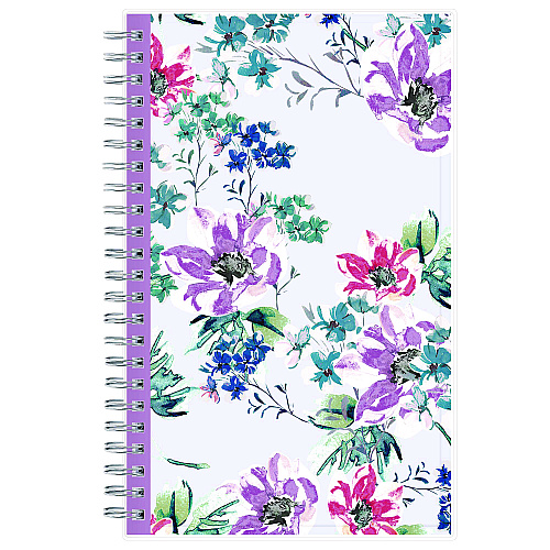 Blue Sky Laila Create-Your-Own Cover Weekly/Monthly Planner, Wildflower Artwork, 8 x 5, Purple/Blue/Pink, 12-Month (Jan to Dec): 2026 (137276)
