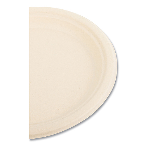 Boardwalk&reg; Bagasse PFAS-Free Plate, 9" dia, White, 500/CT (BWKPLATE9NPFA)