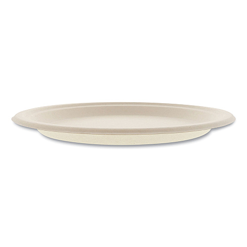 Boardwalk&reg; Bagasse PFAS-Free Plate, 10" dia, White, 500/Carton (BWKPLATE10NPFA)