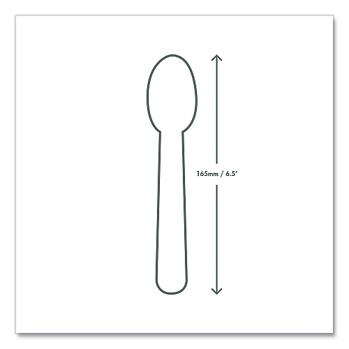 Vegware White CPLA Cutlery, Compostable, Spoon, 1,000/Carton (VWSP65)