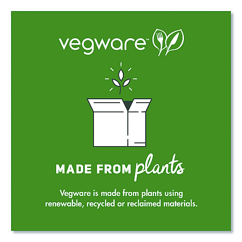 Vegware Nourish Molded Fiber Takeout Containers, Compostable, 5.9 x 5.9 x 2.9, White, Sugarcane, 400/Carton (WH6HW)