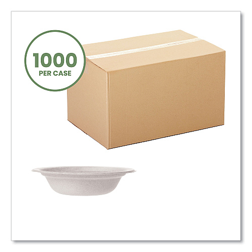 Vegware Nourish Molded Fiber Tableware, Compostable, Bowl, 12 oz, White, 1,000/Carton (WH12B)