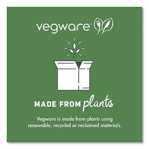 Vegware White CPLA Cutlery, Compostable, Spoon, 1,000/Carton (VWSP65)
