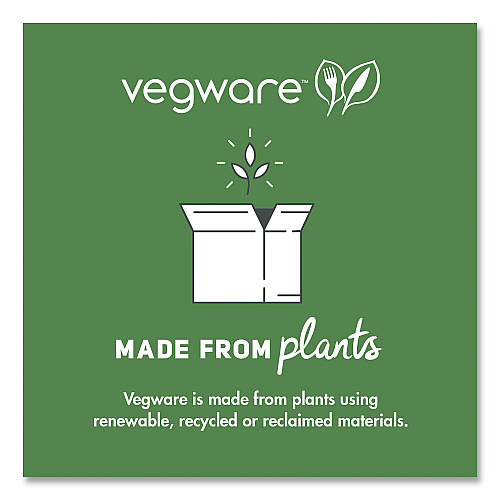 Vegware 76-Series Cold Cup, Compostable, 7 oz, Clear/Green, 1,000/Carton (R200G)