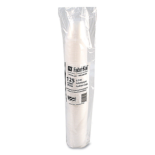 Fabri-Kal Portion Cups, 5.5 oz, Translucent, 125/Sleeve, 20 Sleeve/Carton (PC550)
