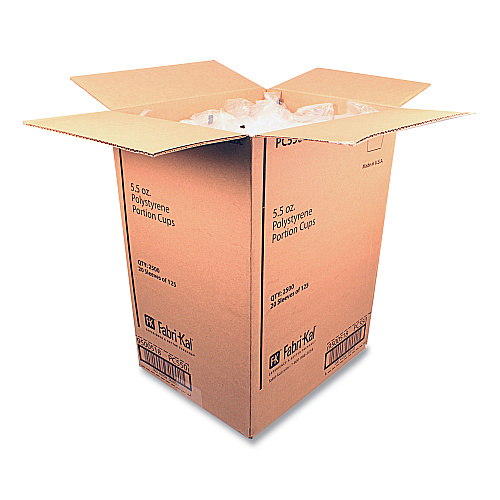 Fabri-Kal Portion Cups, 5.5 oz, Translucent, 125/Sleeve, 20 Sleeve/Carton (PC550)