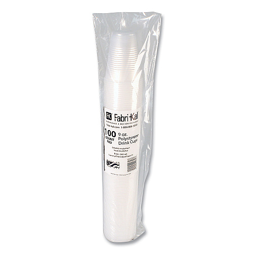 Fabri-Kal RK Ribbed Cold Drink Cups, 9 oz, Clear, 100/Sleeve, 25 Sleeves/Carton (RK9)