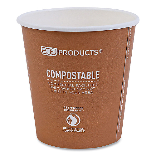 Eco-Products World Art Renewable and Compostable Hot Cups, 10 oz, 50/Pack, 20 Packs/Carton (EPBHC10WA)