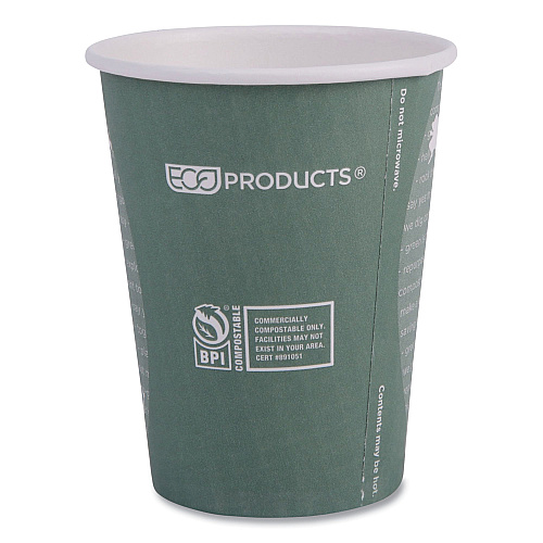 Eco-Products World Art Renewable and Compostable Hot Cups, 12 oz, 50/Pack, 20 Packs/Carton (EPBHC12WA)